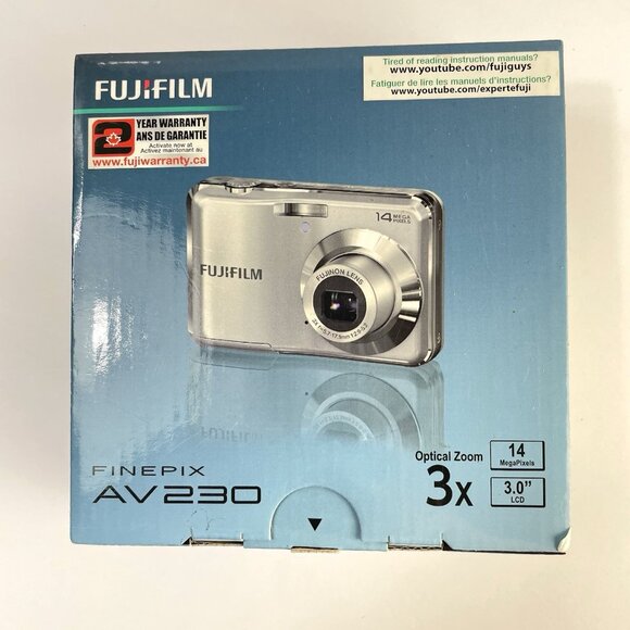 Fujifilm Camera FinePix AV230 14MP Silver Digital Camera Compact Y2K New in Box - Picture 15 of 16